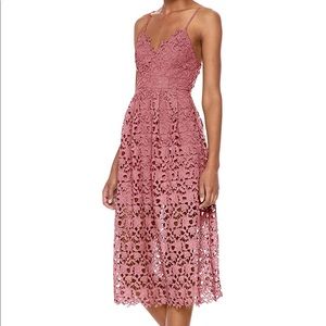 ASTR LACE A LINE MIDI DRESS - Maeve